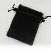 Cadeau cadeau 50pcs sacs d'organza noirs 30x40cm grand sac de cordon de fête faveur bijoux cosmétiques boutique emballage