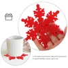 Placas 8 Pcs Natal Floco de neve Coasters Cup Mat Home Desktop Decorações Almofada de pano de feltro