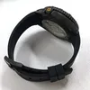 Relógios de pulso masculino mecânico à prova d'água relógio NH36 movimento automático 41,5 mm preto fosco skx007 caixa de aço de safira pulseira de relógios de borracha