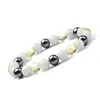 Strand 8mm Hematite och Amethyst Citrine Sunstone Crystal Amazonite Mixed Natural Stone Bead Elastic Armband