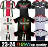 S-4xl 2023 Palestina Soccer Jersey a casa Black White 22 23 24 Nome Nome personalizzato Shirt da calcio