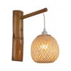 Pendant Lamps Pastoral Rattan Wall Sconce Decorative Light Fixture Woven Lamp For Cafe Hallway Anniversary Bedroom Decor