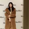 Luxury Coat Maxmaras 101801 Pure Wool Coat Max's Teddy Bear Teddy Coat Women's Mid Length Mara Delireba Same Cold And Warm Coat