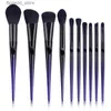 Make-up-Pinsel, Make-up-Pinsel, 10 Stück, blau, kosmetisches Premium-Synthetik-Make-up-Pinsel-Set, Foundation, Puder, Rouge, Konturierung, Augen-Make-up-Werkzeug Q231110