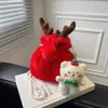 イブニングバッグサンタクロースバッグクリスマスギフトエルクバケツクロスボディ秋と冬のかわいい子供用小さい