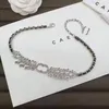 Collana regalo di amore di alta qualità Collana di diamanti di fascia alta di stile di moda Collana di ciondolo di marca di design Collana di gioielli di marca di lusso di Natale Collana di regali per feste di nozze