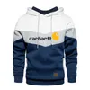 8ern 2023 Automne Hiver Sweats à capuche pour hommes et femmes Marque de rue nord-américaine Carharthoodie Nouveau pull bloc de couleurs Kahart Manteau de produit imprimé