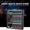 Livraison gratuite Studio Audio Console de mixage audio Bluetooth USB Enregistrement Lecture sur ordinateur Effet d'alimentation fantôme Mélangeur audio 6 canaux Ewdna