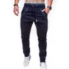 Calças masculinas 2023 retro comprimento sweatpants moda cintura elástica cordão esporte casual tornozelo amarrado 231110