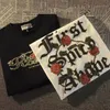Mens TShirts Cotton American Vintage Rose Short Sleeve Tshirt Summer Loose Top Harajuku Style Half Couple Y2K 230410