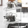 Hooks & Rails Triple-cornered Dish Drying Hanger Storage Rack Kitchen Corner Shelf 2 Layers Pot Stove OrganizerHooks