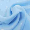 Cortina Estrelas Padrão Gaze Quarto Janela Decorativa Tela Respirável Transparente