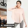 Desginer Aloo Yoga Tops Spring/Summer Sports Top Loose Lase Large Fitness Set Leng Sleev