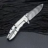 Neue Ankunft Z T0562 Flipper Pocket Folding Knife D2 Titanbeschichtung Drop Point Blade G10 / Edelstahlgriff Kugellager Fast Open Messer mit Kleinkasten