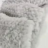 Bufandas Bufanda infinita de piel de conejo artificial para mujer Bufandas de bucle gris de lujo La redecilla de piel sintética cálida de invierno al aire libre Shl FoulardL231110
