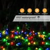 Trädgårdsdekorationer 100 m 50m 30 m solbelysning utomhus Fairy Light String Waterproof Garden Night Light Solar Powered Garland Holiday Jul Decor 231109