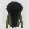 Dames Bont Faux OFTBUY Bomber Waterdichte Parka Winterjas Dames Natuurlijke echte wasbeer Kapjas Afneembare Dikke Warme Bovenkleding 231109