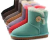 Genuine Leather Aus Boys girls baby kids snow boots Soft comfortable Sheepskin plush warm boots beautiful Christmas birthday gifts Free transshipment