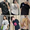 Womens Designer T Shirt High Edition Family Vest Print Mouw Women Mobile Castle T-Shirt Flame Borduurwerk Qianxun Leisure