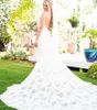 Boho Mermaid Wedding Suknia dla kobiet 2023 Paski spaghetti Backless Beach Bride Sukienki bohemijskie suknie ślubne Vestido de noiva Mariage