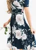 Casual Dresses Womens Bohemian Chiffon Midi Print Evening Party Beach Flower Sun 230410