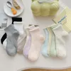 Women Socks Women's Cotton Fashion Solid Color Thin Crew Casual Ladies Athletic Aesthetic Autumn Spring Stocking 10pcs