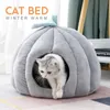 chenils stylos lit de chat pour animaux de compagnie hiver super doux forme de citrouille mignonne pour maison de chien de chat d'intérieur avec matelas lits de chien chauffant nid de chaton de chiot 231109