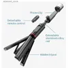 Selfie Monopods FANGTUOSI Portable Wireless Bluetooth Phone Selfie Stick Tripod With Fill Light For iPhone 14 Android Smartphone Q231110