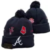 Casquettes pour hommes RED SOX Bonnets BOSTON Chapeaux Toutes les 32 équipes Tricoté à revers Pom Rayé Sideline Laine Chaud USA College Sport Bonnet en tricot Bonnet de hockey pour femme A0