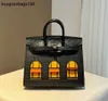 Tote Bag Designer Bags Handbags Highend House Bag Handmade American Alligator Skin Womens Leather 20cm Small Mini