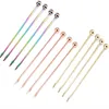 Bar Products Stainless Steel Cocktail Picks Fruit Stick Toothpicks fruit stick For Party Bar Cocktail Supplies