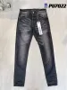 Paarse jeans Designer jeans Heren denim broek Mode broek Recht ontwerp Retro streetwear Casual trainingsbroek Joggers broek gewassen oud
