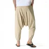 Pantaloni da uomo S-3XL!2023 Pantaloni elastici con tasche grandi Harem primaverili e autunnali Festa all'aperto casual