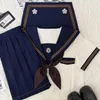 Werkjurken Japanse stijl studentmeisjes School JK-uniformen Marinekostuum Damespak Matrozenblouse Plooirok Klassekleding