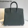 Sacs de créateurs Sacs à main pour femmes Sac à main en cuir original 25cm Mouette gris Togo Fil de cire de veau pur grande capacité