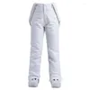 Skiing Pants Ski Women's Men's Slim-fit Snowboard Double-boded Warm Thickened Strap