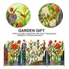 Decorações de jardim estacas barreira miniatura cerca ornamentos multicolorido artesanato de ferro forjado para pátio ao ar livre