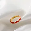 Cluster Ringe Mode Bunte Tropfen Öl Emaille Für Frauen Trendy Vergoldet Finger Koreanische Schmuck Geschenke