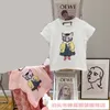 Koszulka koszulka damska T-shirt Chaopai Family Cartoon T-shirt luźne rękawie para pudełka w stylu rodzic-dziecko