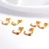 Brincos de garanhão Minos manchas de rubi grátis zircão de zircão inoxidável aço jóias da moda Cão de ouro em forma de ouro