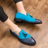 Fashion Business Kleid Herren klassische Ledermänner Anzüge Slip-on Oxfords Schuhe Party Quasten Designer Schuhe 230410 Gai