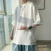 Męskie koszulki ręczne szycie męskie T-shirty Koreańskie mężczyznę dużego krótkiego rękawu Tshirt Streetwear Mężczyźni Kobiet Tops Tees 230425