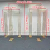 Party Decoration 2.2M High Shiny Gold-plated Square Screen Backdrop Shelf Wedding Arch Geometry Flower Door Stand Artificial Floral Decor