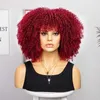 Perucas de cabelo nova peruca feminina moda explosão pequeno encaracolado curto encaracolado multi cor peruca headcover