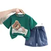 Nuovi abiti estivi per bambini Neonati maschi Vestiti Tute per ragazze T-shirt casual Pantaloncini 2 pezzi / set Costume per bambini Tute per bambini infantili