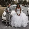 Белое бальное платье с блестками Платья Quinceanera Бисероплетение с вырезом сердечком Платья для выпускного вечера с оборками Органза со шнуровкой сзади Sweet 16 Pageant Dress