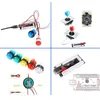 Game-Controller 2-Spieler-Arcade-DIY-Kit USB-Encoder für PC-Joystick-Spiele 5V-LED-beleuchtete Drucktasten für Raspberry Pi 1 3 3B Mame Fighting
