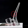 New Style Transparent Portable Stand Style Pyrex Thick Glass Dry Herb Tobacco Smoking Bong Handpipe Innovative Oil Rigs Filter Vaporizer Waterpipe Bubbler Holder