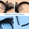 Halsband örhängen set festklänning örhänge fjärilar huvudbonad retro dekorativa handskar vintage dans svart prom