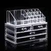 Boîtes de rangement Transparent Acrylique Maquillage Organisateur Rouge À Lèvres Titulaire Présentoir Cas Cosmétique Vernis À Ongles Maquillage Organisateur Grande Capacité